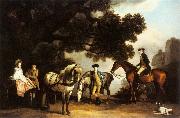 STUBBS, George The Milbanke and Melbourne Families rwy oil painting